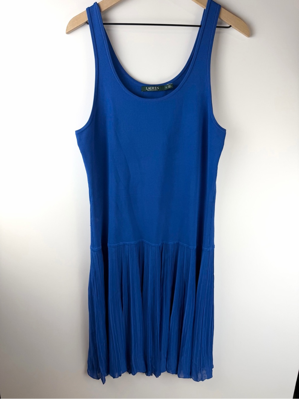 Lauren Ralph Lauren Cobalt Blue Sleeveless Midi Dress